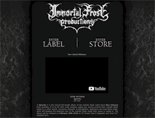 Tablet Screenshot of immortalfrostproductions.com